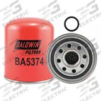 BALDWIN FILTERS Automotive Air Filter: Spin-On, Engine, Round, Spin-On, 5 1/2 in Outside Dia, Buses (MPN BA5374). Key specifications — Brand: BALDWIN FILTERS; Compatible Vehicle Make: Setra; Compatible Vehicle Type: Buses; Baldwin Interchange: BA5374.