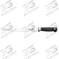MERCER CUTLERY Carving Knife: Taper Ground Edge, 10 in Overall Lg, Steel Blade, Santoprene Handle (MPN M20410). Key specifications — Sub-brand: Genesis; Brand: MERCER CUTLERY; Blade Material: Steel; Blade Type: Taper Ground Edge; Forged/Stamped: Forged; Handle Color: Black; Handle Material: Santoprene; Knife Type: Carving Knife.