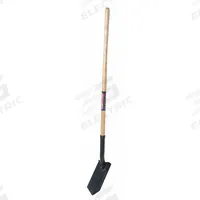 WESTWARD Trenching Shovel: Steel Blade, 14 ga, Straight Handle Type, Wood Handle, 48 in Handle Lg (MPN 12U496). Key specifications — Blade Color: Black; Handle Color: Natural; Blade Material: Steel.