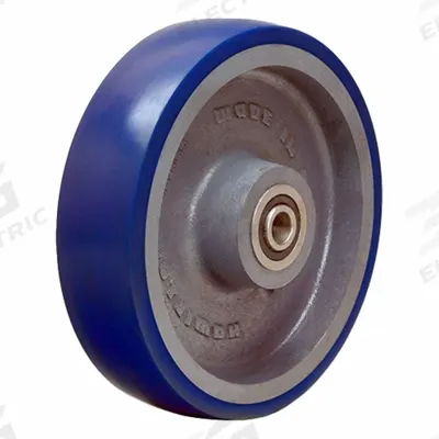 HAMILTON Caster Wheel: 10 in Wheel Dia., 2 1/2 in Wheel Wd, Polyurethane, 2,000 lb Load Rating - Easy-Roll Polyurethane Tread on Steel Core Wheels