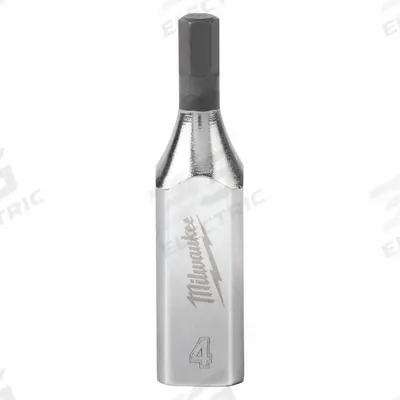 MILWAUKEE Socket: 1/4 in Drive Size, Hex Tip, 4 mm Tip Size, 1 9/16 in Overall Lg - Hex Bit Sockets