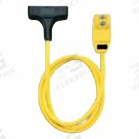 SOUTHWIRE GFCI: Manual Reset, 100 ft Lg, 12/3, 5-15P Plug, 15 A Current, 120V AC, 5-15R, Yellow (MPN 14880120-1). Key specifications — NEMA Plug Configuration: 5-15P; NEMA Receptacle Configuration: 5-15R; Brand: SOUTHWIRE; Voltage: 120V AC.