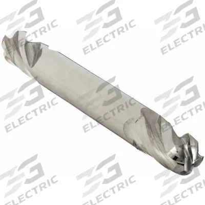 APPROVED VENDOR Ball End Mill: Carbide, Double End, 4 Flute, 9/32" Mill Dia, 1/2" LOC - Double-End Carbide Ball End Mills