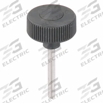 KIPP Hand Knob: Knurled, Plastic w/ SS Thread, M8 Thread, 60 mm Thread Lg, 50 mm Dia - Knurled Knobs with Threaded Stud