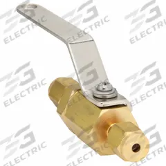 APPROVED VENDOR Manual Two-Way Ball Valve: 1/8 in, Brass, Straight, Sweat x Sweat, Two-Piece, Lever (MPN G-BVLM-18Y). Key specifications — Brand: APPROVED VENDOR; Handle: Lever.