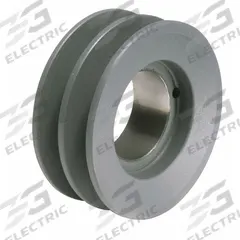 APPROVED VENDOR V-Belt Pulley: 2BK32, 2 Groove, 3.35 in OD, Bushed Bore, H/QT, Cast Iron. Key specifications — Pulley Industry Number: 2BK32; Pitch Diameter: 2.6 in (4L, A); For Belt Section (broad, with similar types): 4L, A, or AX.