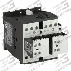 EATON IEC Magnetic Contactor: Reversing, 3 Poles, 3NO Contacts, 7 A, 24V AC Coil (MPN XTCR007B21T). Key specifications — Brand: EATON; Integrated Surge Suppression: Yes.