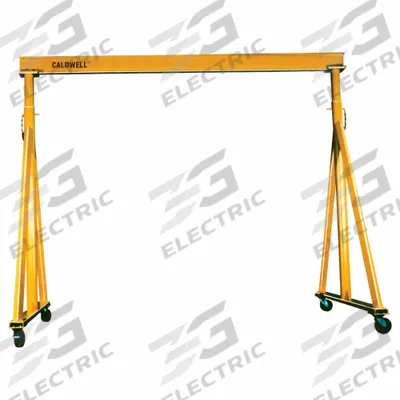 CALDWELL Portable Gantry Crane: Adj Span, Adj Ht, 8,000 lb Load Capacity, Steel - Adjustable-Span Gantry Cranes