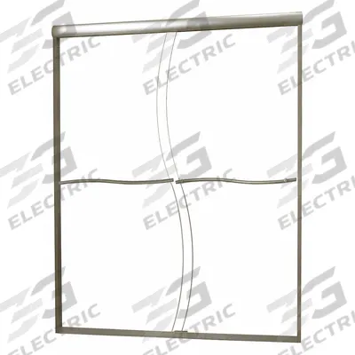 FOREMOST Shower Door: 58 in Min. Door Wd, 60 in Max. Door Wd, 72 in Overall Ht - S-Cut Sliding Shower Doors