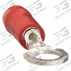 STA-KON Ring Terminal: Red, Nylon Insulation, 1/2 in Stud Size, 22 AWG to 16 AWG Wire Sizes, 600 V (MPN RA18-12). Key specifications — attr1308027: STA-KON; attr1356587: Serrated.