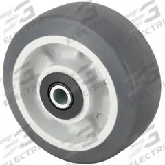 APPROVED VENDOR Caster Wheel: 5 in Wheel Dia., 2 in Wheel Wd, Rubber, 375 lb Load Rating, Plastic (MPN 2RYX6). Key specifications — Wheel Core Material: Plastic; Wheel/Tread Color: Gray; Brand: APPROVED VENDOR.