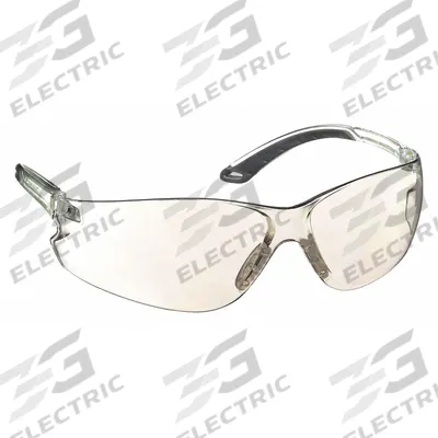 PYRAMEX Safety Glasses: Gray Lens, Frameless, Indoor/Outdoor/Mirrored/Scratch-Resistant - Padded Comfort-Fit Safety Glasses
