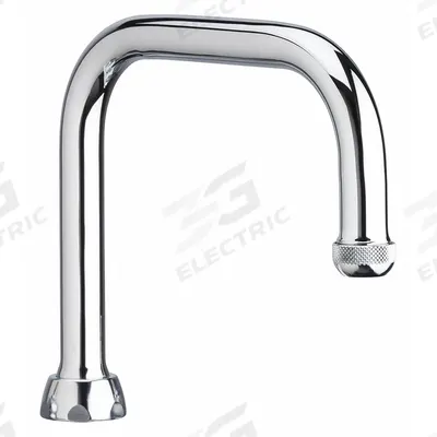 CHICAGO FAUCETS Spout: Spout, Gooseneck, Swivel Spout, Brass, Polished Chrome, Laminar - Double-Bend Faucet Spouts