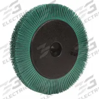 SCOTCH-BRITE Radial Bristle Brush: Type S, 8 in Dia x 1 in Wd, 1 1/4 in Arbor, Ceramic, 2 PK (MPN 61500189446). Key specifications — Brand: SCOTCH-BRITE.