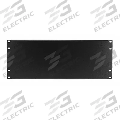 MONOPRICE Blank Panel: 4 Rack Units, 19 in Overall Wd, 7 in Overall Ht, Black - Blank Filler Panels