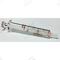 FORTUNA Reusable Glass Syringe: 1 mL Capacity - mL, Luer Slip, Borosilicate Glass, Reusable (MPN 7.102-21). Key specifications — Attachment Type: Luer Slip; Plunger Material: Borosilicate Glass; Tip Material: Borosilicate Glass; Barrel Material: Borosilicate Glass; Brand: FORTUNA; Compatible Needles: Sharp, Tri-Bevel Needles; Includes Needles: No; Replaceable Tip: No.