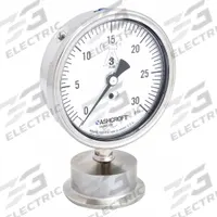 ASHCROFT Pressure Gauge: 0 psi to 30 psi, 3 1/2 in Dial, 2 in Tri-Clamp, Bottom, ±1.50% Accuracy (MPN 35-1032S-20L-30). Key specifications — Brand: ASHCROFT; Case Material: 316L Stainless Steel; Lens Material: Polycarbonate; Pressure Gauge Type: Sanitary Pressure Gauge; Accuracy: ±1.50%; Includes Calibration Certificate: No; Series: 1032S; Vibration Resistance: Dust Resistant.