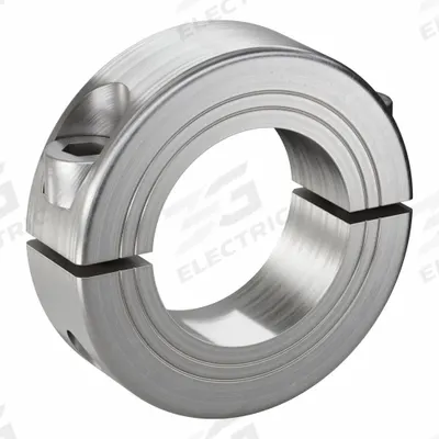 RULAND MANUFACTURING Shaft Collar: 2-Piece, Metric, Round, Clamp-On, 28 mm Bore Dia - Stainless Steel Shaft Collars