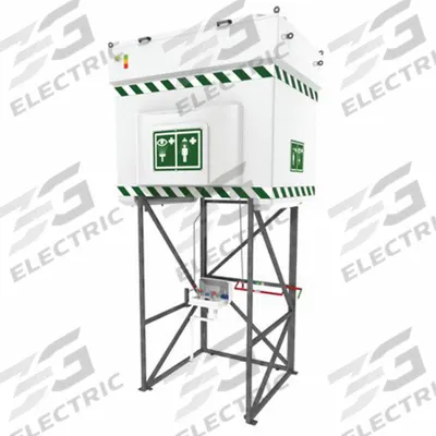 HUGHES SAFETY Tank Shower: Gravity-Fed, Freezing Temperatures - Heated Gravity-Fed Showers with Eyewash