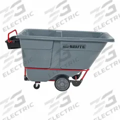RUBBERMAID COMMERCIAL PRODUCTS Tilt Truck: 0.5 cu ft, 1,400 lb, 29 in L x 60 1/2 in W x 43 in H (MPN 2192465). Key specifications — Color: Gray; Brand: RUBBERMAID COMMERCIAL PRODUCTS; Caster/Wheel Configuration: (1) Swivel.