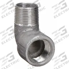 Elbow, 90 Degrees: Aluminum, Plain, ELMF, 1 in Trade Size, Female to Male, NPT (MPN ELMFL90-100-A). Key specifications — Ends - Hazardous Fittings: 1 in FNPT x 1 in MNPT; Material: Aluminum; Finish: Plain; Brand: APPLETON ELECTRIC.