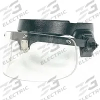 UNITED SHIELD Riot Control Face Shield: Polycarbonate, 6 in Visor Ht, Rail Adapter (MPN RFFS-IIIA). Key specifications — attr188395: Shield Locks into Stowed or Deployed Positions; attr188384: Polycarbonate; attr188403: Rail Adapter; attr193737: UNITED SHIELD; attr188392: Black; attr232310: Helmet Accessories.