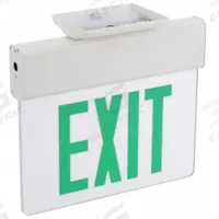 Exit Sign: 1 Faces, Green, Aluminum, Universal Field Selectable Chevrons, LED, White, Nickel Cadmium (MPN EDG W 1 GW EL SD). Key specifications — Housing Color: White; Brand: LITHONIA LIGHTING; Lighting Technology: LED; Self Diagnostics: Yes; Housing Material: Aluminum; Text Color: Green.