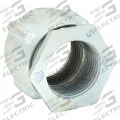 RACO Threaded Coupling - Three-Piece: Iron, 1 1/4 in Trade Size, 1 11/16 in Overall Lg, IMC/RMC (MPN 1505). Key specifications — Compatible Conduit Type: RMC; Brand: RACO.