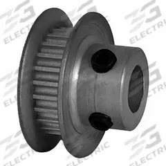 DAYTON Timing Pulley: Modified Curvilinear, Fixed, For GT Timing Belt Section, For 3 mm Belt Wd (MPN 24-2P03M6FA6). Key specifications — Brand: DAYTON; Finish: Clear Anodized; For Belt Series: Powerhouse®.