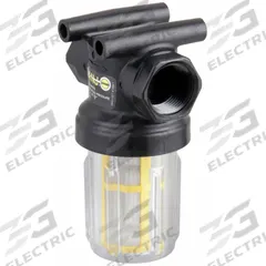 BANJO Inline Strainer: Polypropylene, 3/4 in, NPT, Mesh, 0.007 in Screen Size, 4 1/4 in Ht, 3 in Lg (MPN LSTM075-80C). Key specifications — Screen Material: 316 Stainless Steel; Bowl Color: Clear; Material: Polypropylene; Brand: BANJO; Seal Material: EPDM; Color: Yellow.