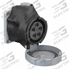 HUBBELL Pin and Sleeve Receptacle: Black, 347/600V AC, Three Phase, 30 A, 4 Pole, 5 Wire (MPN HBLS530R5W). Key specifications — Brand: HUBBELL.