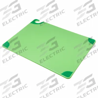 SAN JAMAR Cutting Board: 24 in Overall Lg, 18 in Overall Wd, Green, Co-Polymer - Saf-T-Grip Cutting Boards