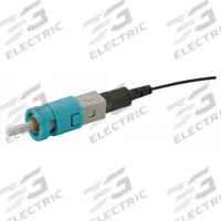 HUBBELL PREMISE WIRING Fiber Optic Connector: Connector SC, Std, 12pk Pack Size, 12 (MPN FCST50GM12). Key specifications — attr922460: HUBBELL PREMISE WIRING; attr922461: Aqua; attr922466: Simplex; attr922475: OM2; attr1309930: 12pk.