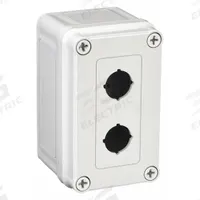 HOFFMAN Push Button Enclosure: 22mm, 2 Holes, Non-Metallic, NEMA 4X (MPN VM533-PBM2). Key specifications — Brand: HOFFMAN; Environments & Applications: Washdown-Corrosion-Resistant.