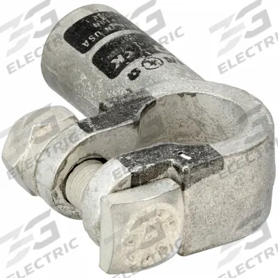 FUSION Battery Terminal: Right Elbow, Crimp, 1/0 ga, Black Color, Negative - Right Elbow Alignment
