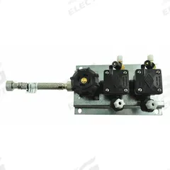 ACORN Metering Valve Assembly: Brass/Metal/Plastic, 5 in Overall Wd, 8 1/4 in Overall Ht (MPN 2590-011-001). Key specifications — Color: Silver; Includes: 1/2 in NPS Inlet Hose; Product Type: Metering Valve Assembly; Brand: ACORN; Material: Brass.