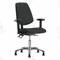 ESD Chair: Vinyl, Arms Included, Ht Range 19 in to 24 in, 18 1/2 in Seat Wd, 17 in Seat Dp, Adj (MPN BR-ESD-VDHCH-MB-CR-T0-A1-EG-ESDBLK). Key specifications — Foot Support: No; Back Tilt Backward: 13.5°; Back Tilt Forward: 10.5°; Base Material: Aluminum; Brand: APPROVED VENDOR; Product Type: ESD Chair; ESD-Safe: ESD-Safe.