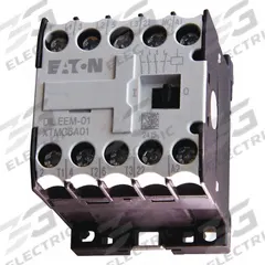 EATON Miniature IEC Magnetic Contactor: Non-Reversing, 3 Poles, 3NO Contacts, 6 A, 120V AC Coil (MPN XTMC6A01A). Key specifications — attr945107: EATON; attr972381: Yes.
