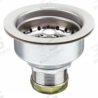 KISSLER Drain Assembly: Brass/Stainless Steel, Chrome, 2 1/2 in Overall Ht, 3 1/2 in Overall Dia (MPN 59-2035). Key specifications — Product Type: Drain Assembly; Brand: KISSLER; Finish: Chrome; Material: Stainless Steel; Includes: Locknut.