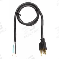 APPROVED VENDOR Power Cord: 3 ft Lg, 3/18, 5-15P Plug, Bare Wire Receptacle, SJT, PVC, 10 A Current (MPN 1FD80). Key specifications — Brand: APPROVED VENDOR; Jacket Material: PVC.