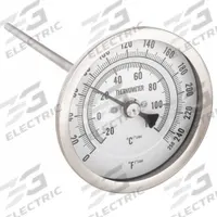 APPROVED VENDOR Dial Thermometer: 0°F to 250°F /-20°C to 120°C, 6 in Stem Lg, 3 in Dial Dia (MPN 1NFY9). Key specifications — Accuracy: ±1 % @ 41 to 200 °F, ±1.5 % Otherwise; Brand: APPROVED VENDOR.