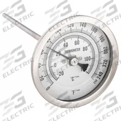 APPROVED VENDOR Dial Thermometer: 0°F to 250°F /-20°C to 120°C, 6 in Stem Lg, 3 in Dial Dia (MPN 1NFY9). Key specifications — Accuracy: ±1 % @ 41 to 200 °F, ±1.5 % Otherwise; Brand: APPROVED VENDOR.