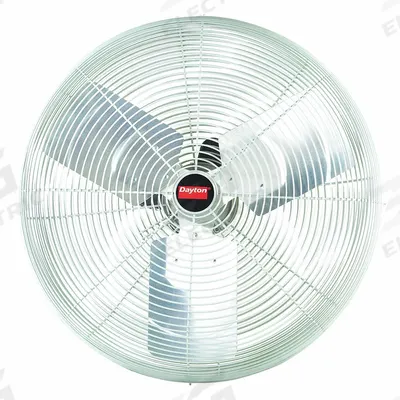 Dayton Mounted Fan: 20 in Blade Dia, 115/230V AC, 1/2 hp Motor HP - High-Temperature Industrial Wall-Mount Fans