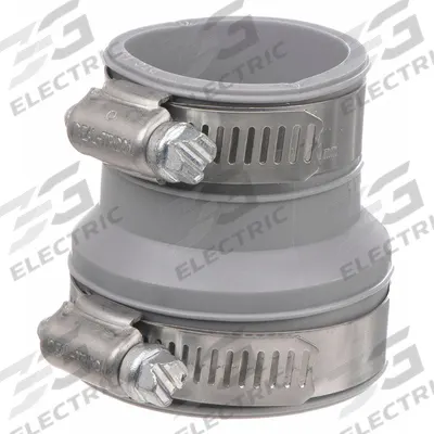 FERNCO Flexible Pipe Trap: PVC, For 1 29/64 in_1 61/64 in Pipe, Iron/PVC/Steel - Flexible Transition Pipe Fittings