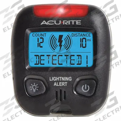 ACURITE Lightning Detector: Clip, Disposable Battery, Audible Alert Alert - Personal Lightning Detectors