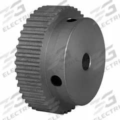 DAYTON Timing Pulley: Modified Curvilinear, Fixed, For GT Timing Belt Section, For 6 mm Belt Wd (MPN 44-3P06-6A3). Key specifications — Brand: DAYTON; Finish: Clear Anodized; For Belt Series: Powerhouse®.