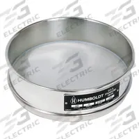 HUMBOLDT Standard Stainless Steel Cloth Test Sieve: Stainless Steel, 8 in Outside Dia, 1 in Ht (MPN 5FWT7). Key specifications — Screen Material: Stainless Steel; Brand: HUMBOLDT; Frame Material: Stainless Steel; Standards: AASHTO M92; US Standard Screen Size: #8.
