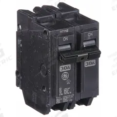 GE Miniature Circuit Breaker: THQL, 30 A, 120/240V AC, Single Phase, 10kA at 120/240V AC, 2 Poles (MPN THQL2130HID). Key specifications — Amps: 30 A; AC Voltage Rating: 120/240V AC; Phase: Single; Max. AIR Rating: 10kA at 120/240V AC; For Use With: Power Mark Gold Load Centers and AQ Lighting Panels.