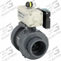 HAYWARD FLOW CONTROL Pneumatically Actuated Two-Way Ball Valve: 2 in, PVC, Double-Acting (MPN PSDTBH120STVA8). Key specifications — Brand: HAYWARD FLOW CONTROL; Pilot Solenoid Voltage: Not Included.