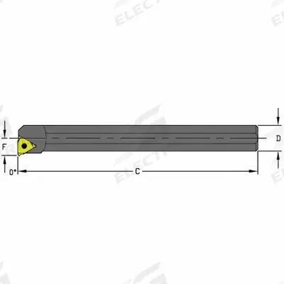 ULTRA-DEX USA Indexable Thread Turning Tool Holder: A08M LSER2 (MPN 957-000-046) - Indexable Boring Bars